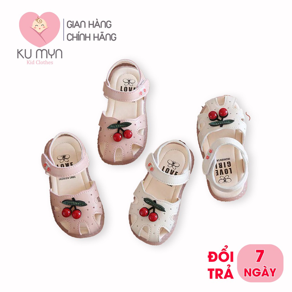 Dép sandal cherry cách điệu Ku Myn cho bé gái