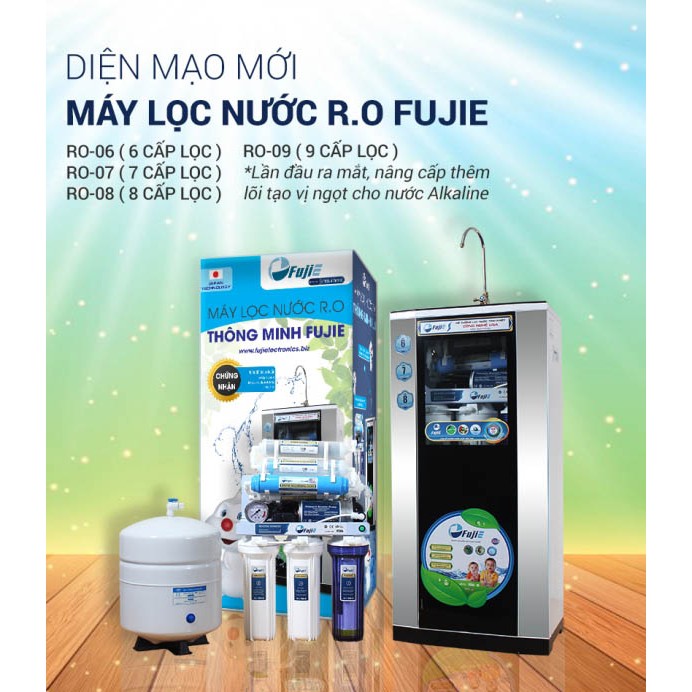 Máy lọc nước tinh khiết RO thông minh FujiE RO-08 (CAB) (8 cấp lọc-bao gồm tủ cường lực )-MIỄN PHÍ LẮP ĐẶT TẠI NHÀ