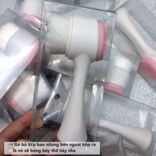 Dụng cụ rửa mặt Massager 3D silicon
