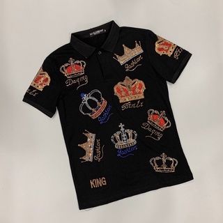 Áo Polo Dg vương miện đính đá cao cấp 2021