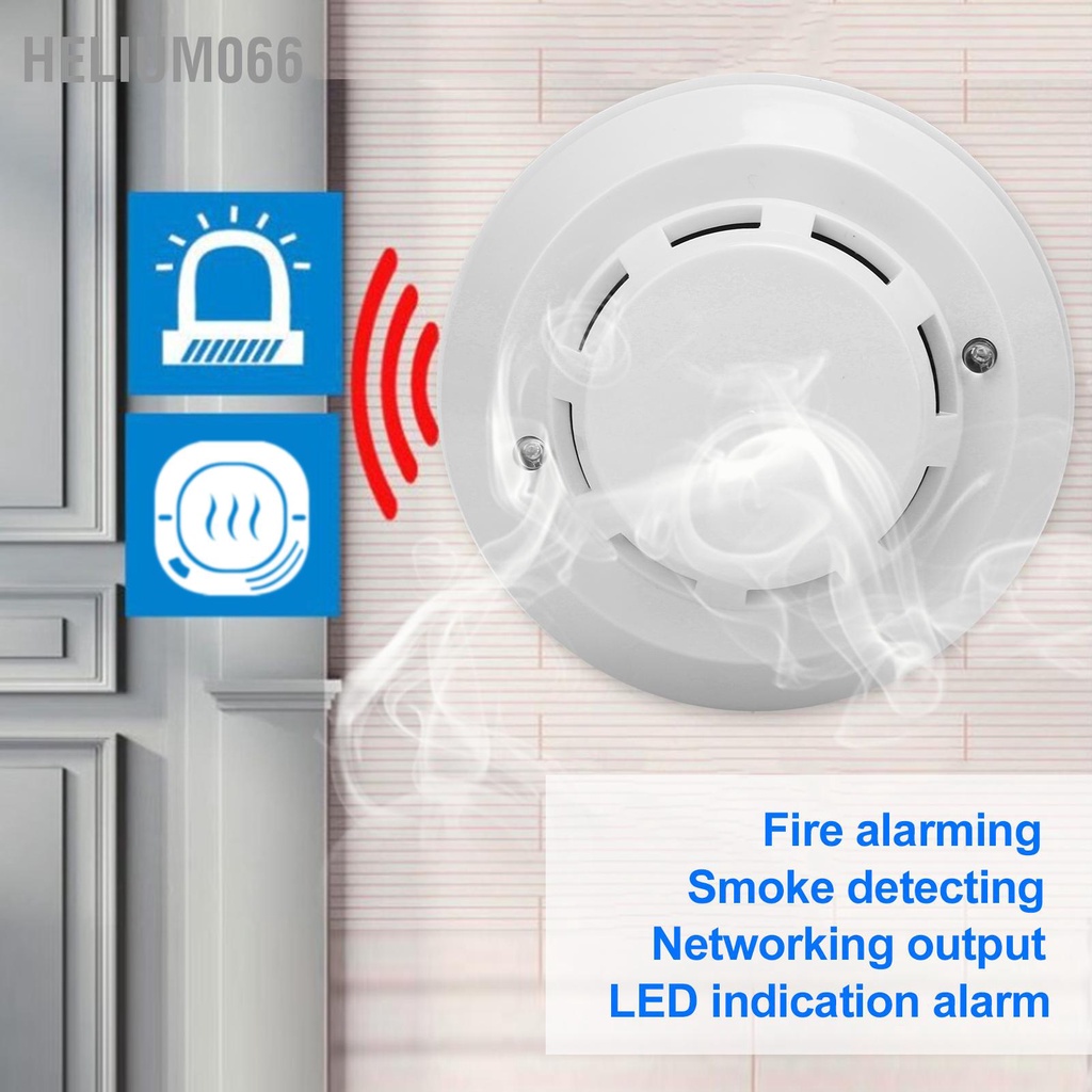 Thiết Bị Báo Khói Báo Cháy Có Dây Cho Đèn LED 9 24V Helium066