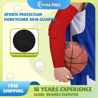 GYMPRO Padded Elbow Sleeves Compression Arm Protective Support
