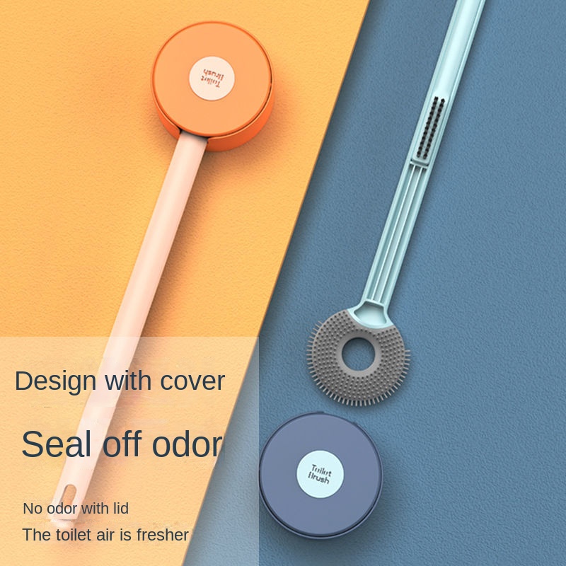 Bộ Bàn Chải Chà Toilet Với Giá Đỡ Bằng Silicone Tiện Dụng