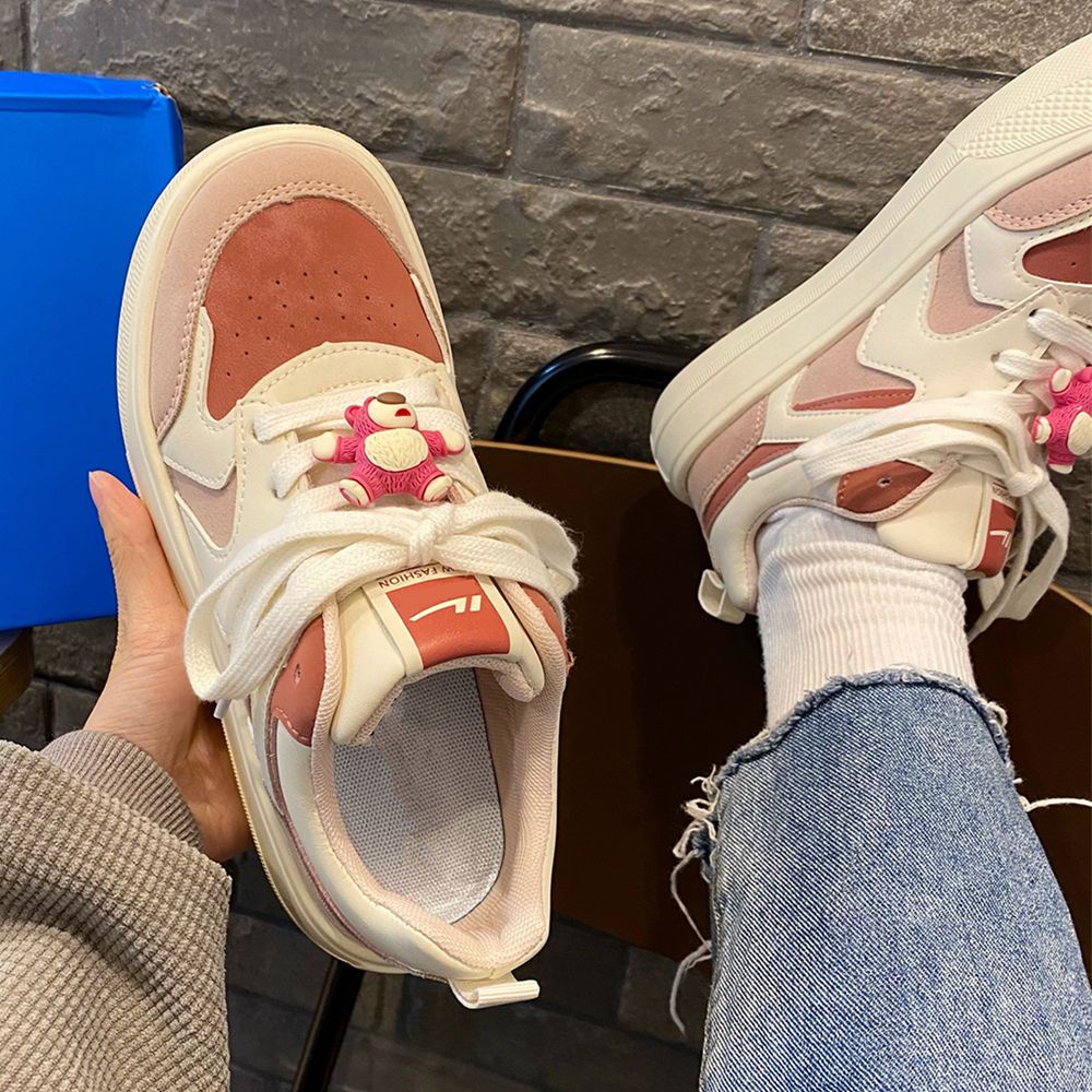 Giày Búp Bê Hở Ngón Họa Tiết Gấu Và Dâu Tây Phong Cách Nhật Bản Thời Trang Xuân Thu 2022 Mới Cho Nữ