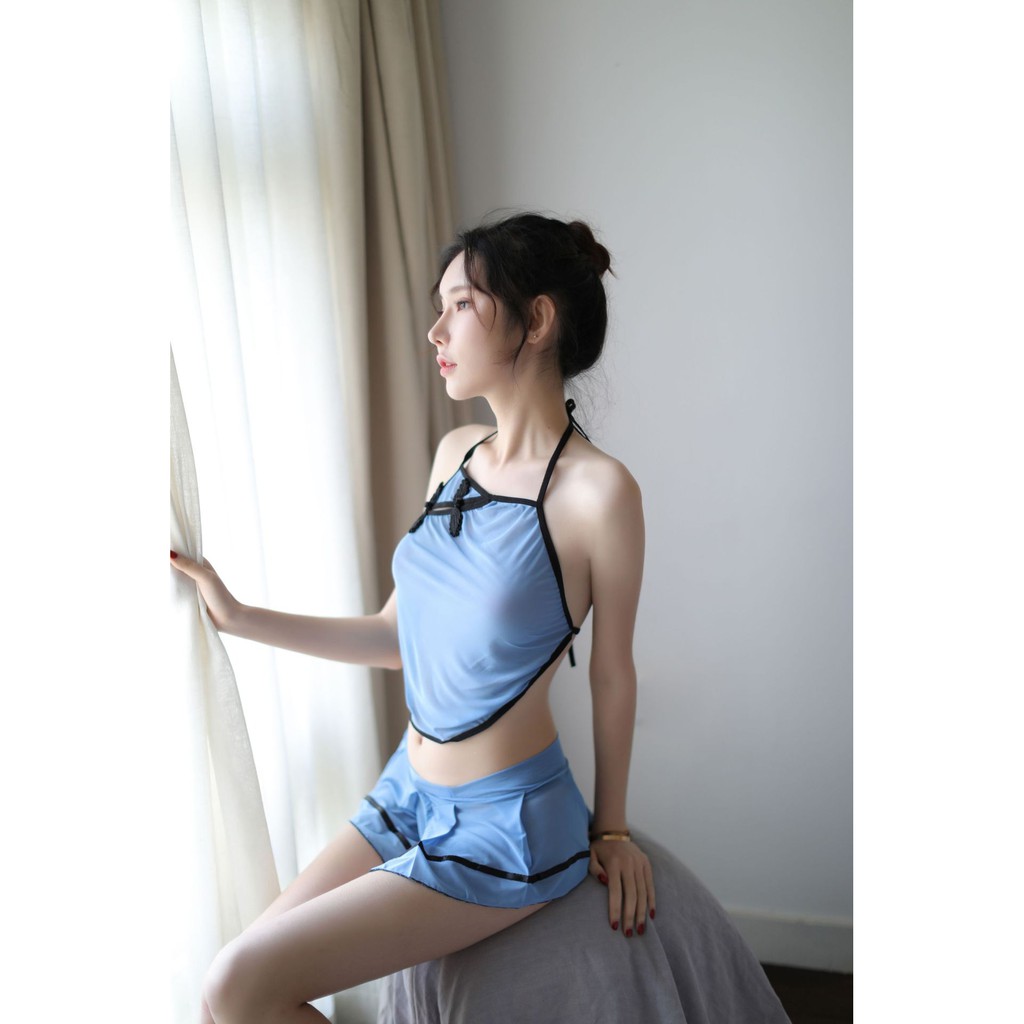 Bộ cosplay yếm trắng xinh xắn E5 - đủ 3 chi tiết ( Bảo khánh - SEXY LADDY) | BigBuy360 - bigbuy360.vn