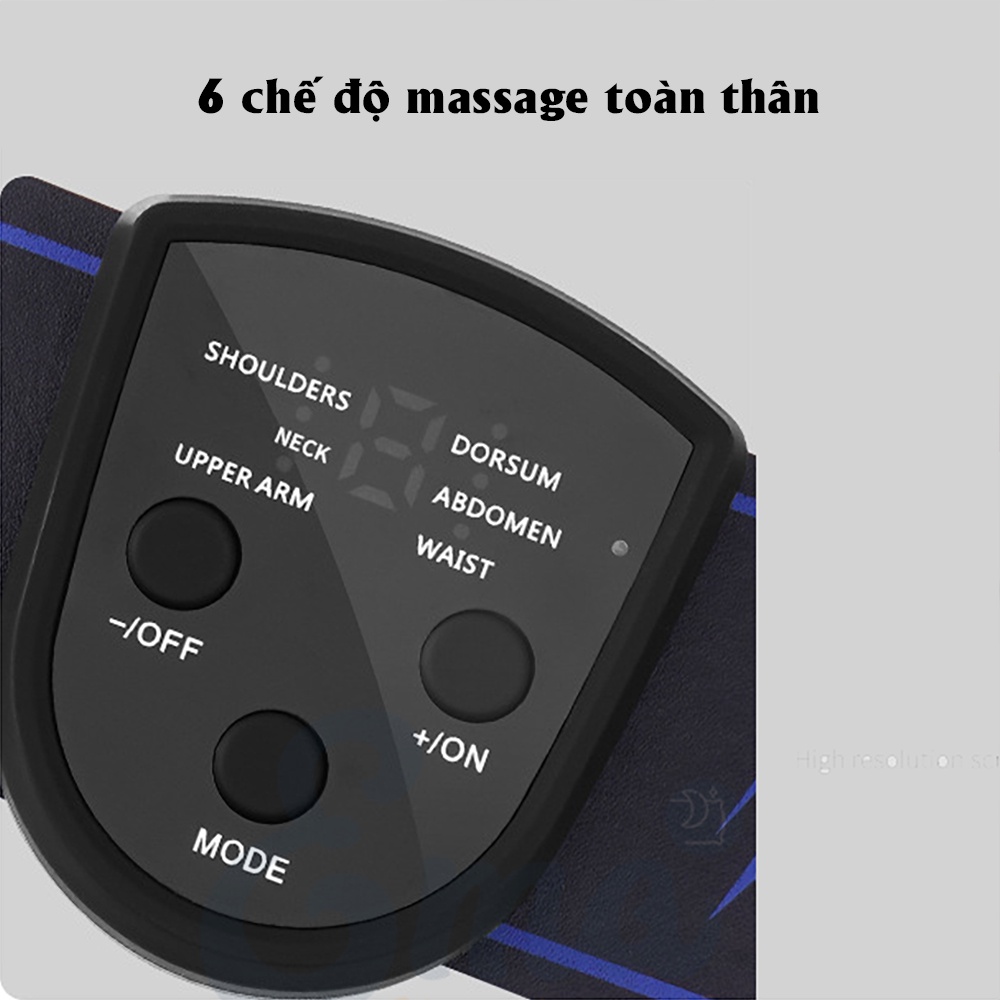 Máy massage điện xung giảm đau cổ vai gáy EMS dạng miếng dán không dây tiện lợi - 6 chế độ massage toàn thân