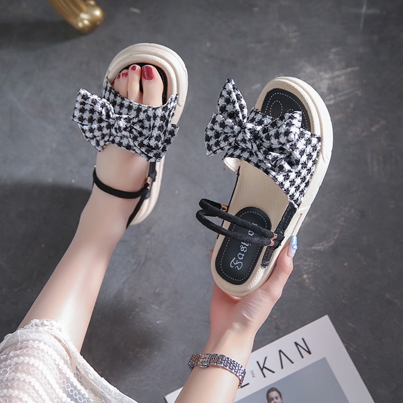 Giày Sandal Nữ Đế Dày Mềm Mại Phong Cách Roman