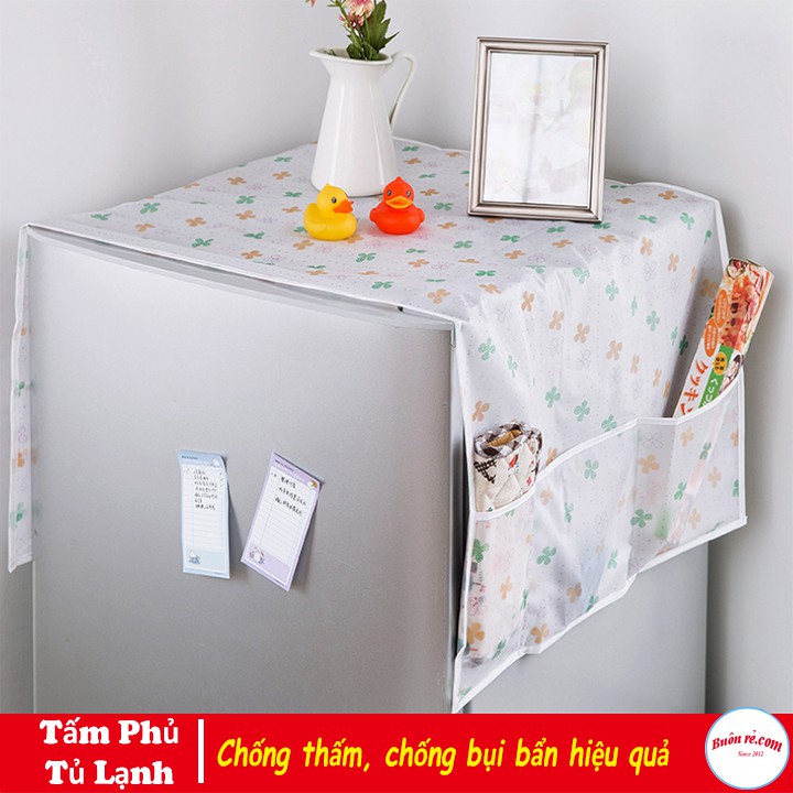 Tấm Phủ Tủ Lạnh chống thấm Có túi bên sườn tiện dụng - br00519