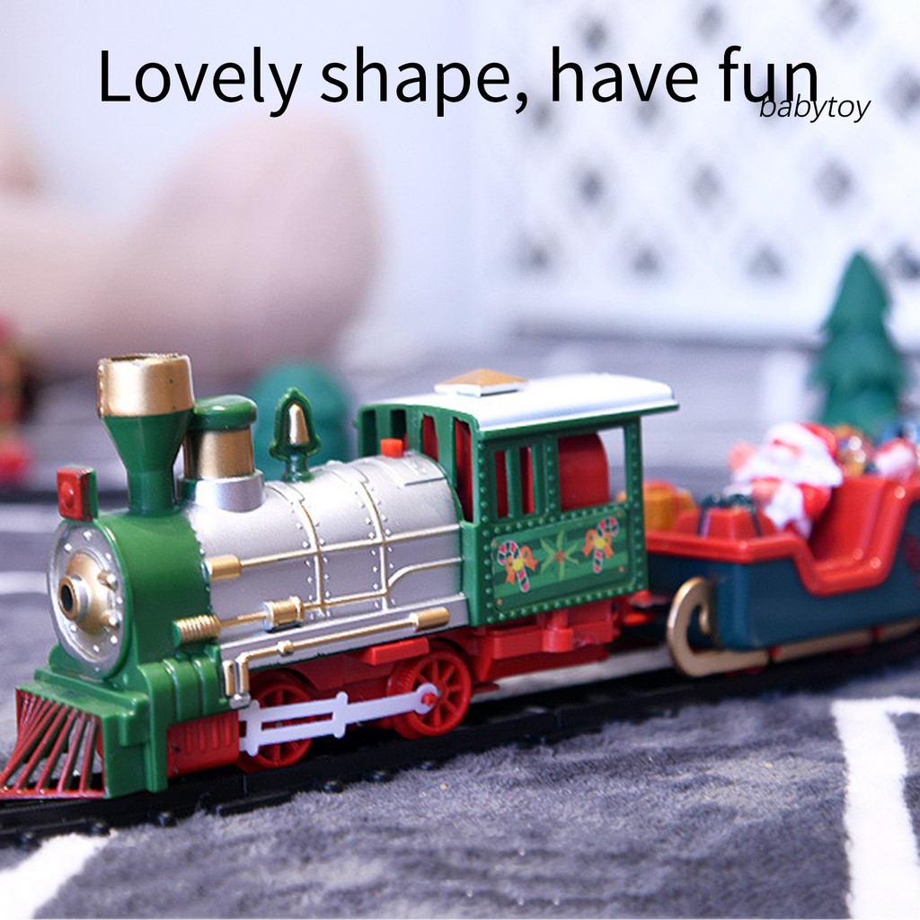 Bộ đồ chơi đường ray xe lửa chạy điện phát đèn và phát nhạc vui nhộn cho bé