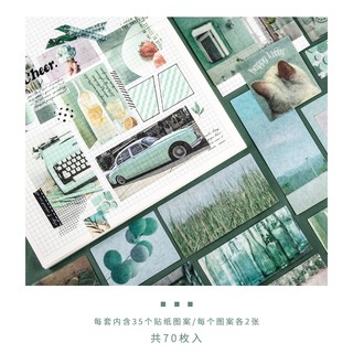 Set 70 miếng hình dán trang trí Collage material Sticker