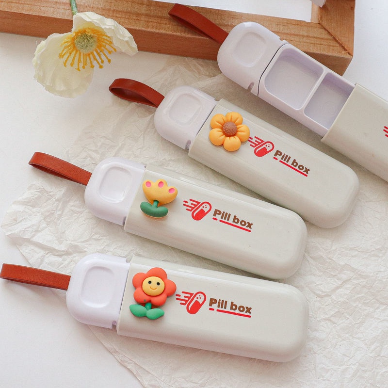 Hộp Đựng Thuốc 7 Ngày Mini Chống Ẩm Dễ Thương