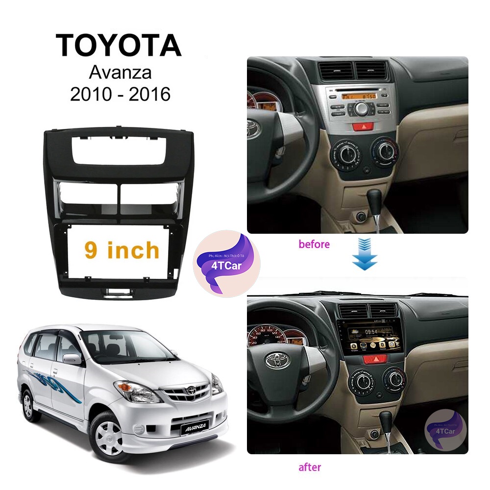 Mặt dưỡng Toyota Avanza 2010-2018 (9 inch)