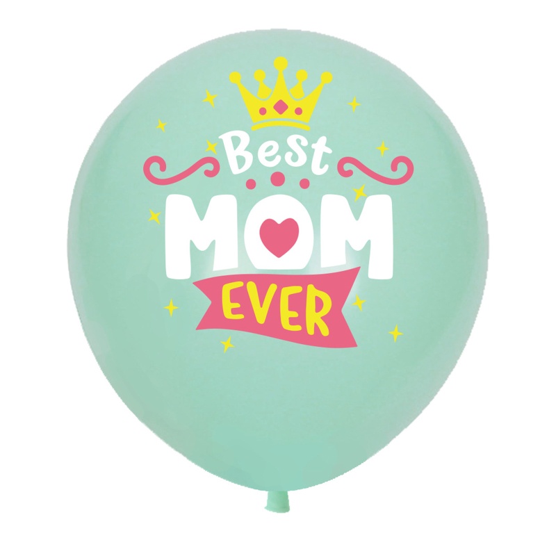 Banner Chữ Happy Mother 'S Day Bằng Latex Hình Trái Tim Trang Trí Bánh Kem