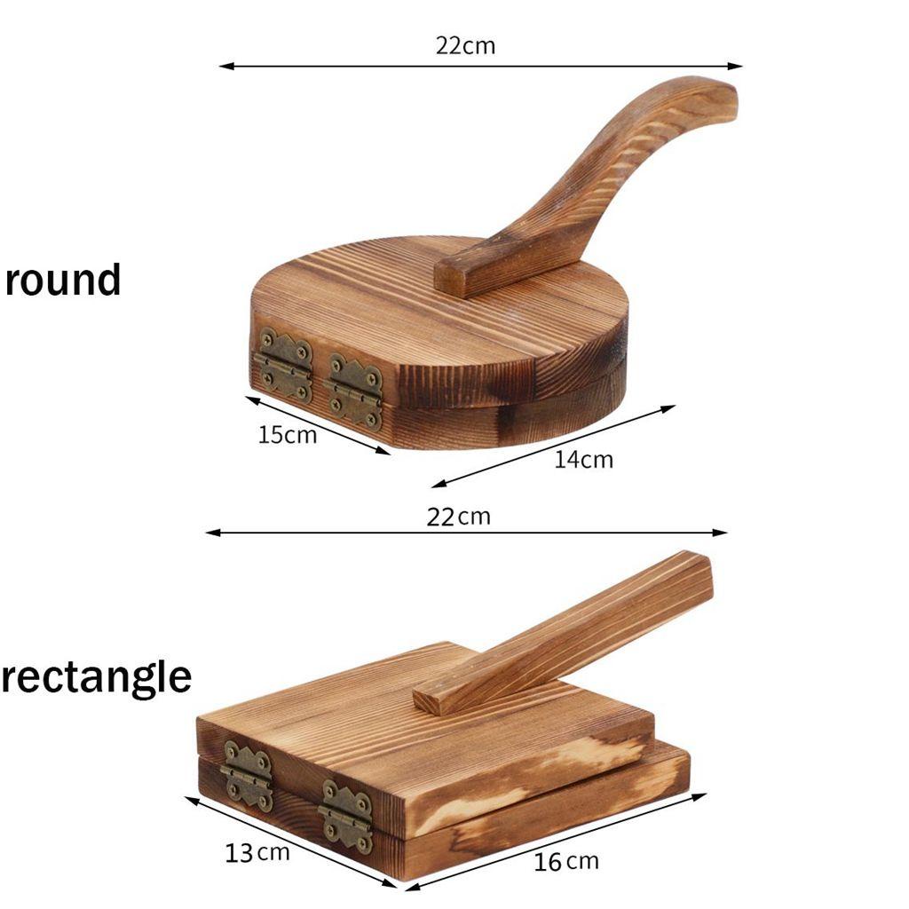 1 Dụng Cụ Ép Vỏ Bánh Xếp Bằng Gỗ Chất Lượng Cao