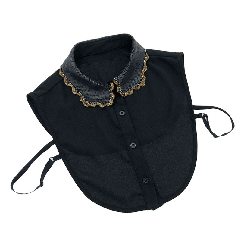 Cổ Áo Rời Rời Cổ Bẻ Màu Trơn Thời Trang Cho Nữ