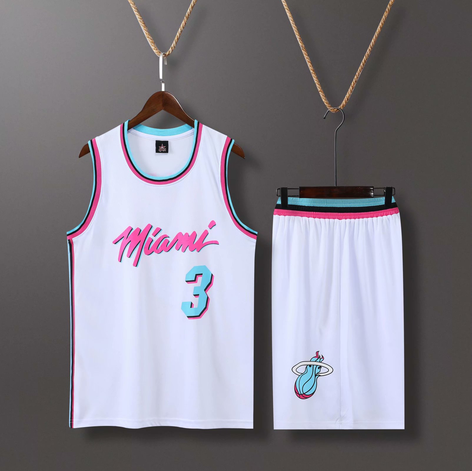 Bộ Quần Áo Bóng Rổ NBA Miami Heat 3 Dwyane Wade Thời Trang