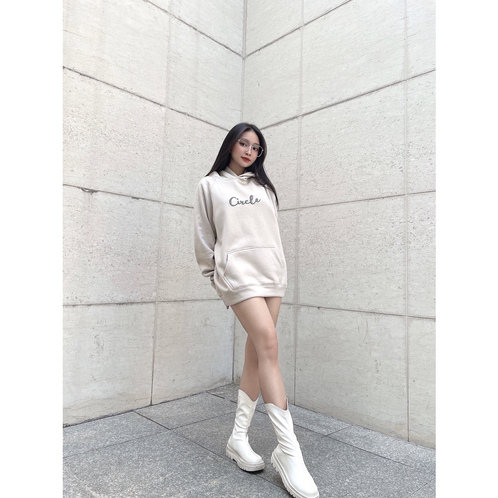 Áo Hoodie Circle - Vải Nhập Dày Nặng - Hàng Cao Cấp - Trước Thêu Sau In Nổi