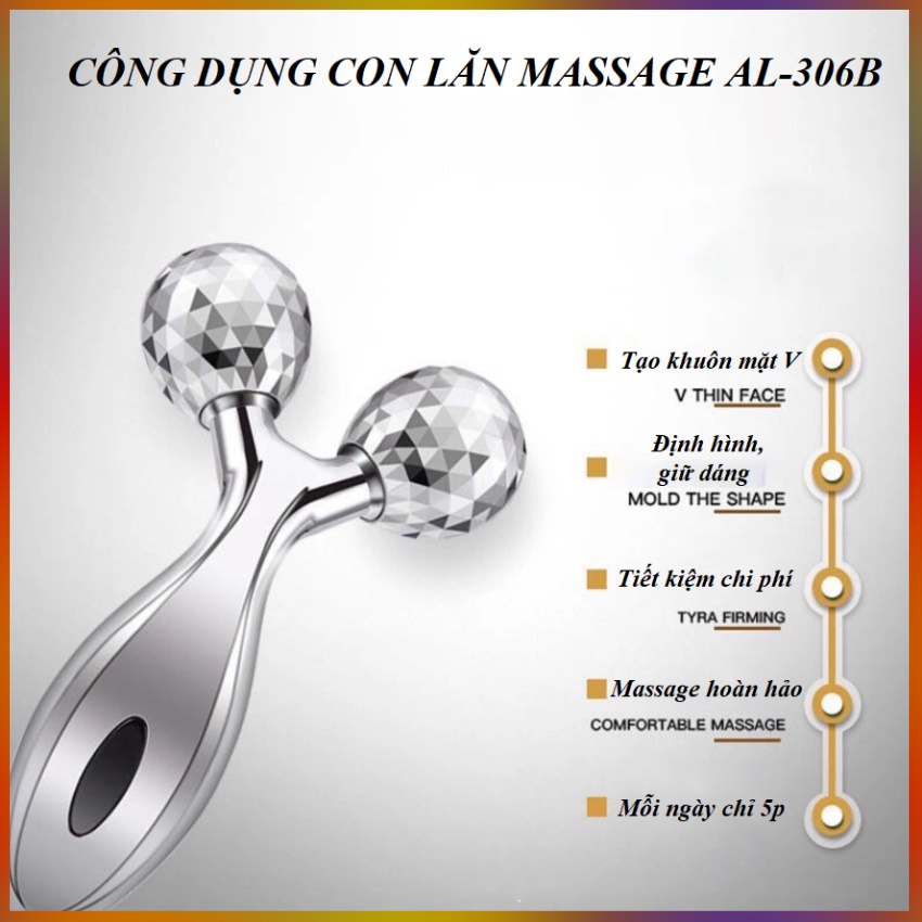 Con lăn Tạo Khuôn Mặt Vline, Massage Thon Gọn Toàn Thân AL-306B