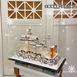 Tương thích với Lego siêu vi hạt có độ khó cao Taj Mahal Swan Lake Castle dành cho người lớn xây dựng mô hình lắp ráp kh