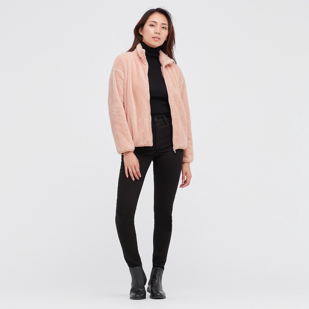 Áo Khoác Giả Lông Cừu Loại Dày Kéo Khóa UNIQLO
