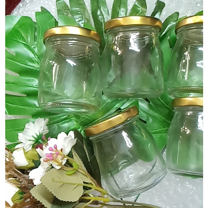Set hũ thủy tinh nắp thiếc đẳng cấp dùng chưng yến, làm sữa chua, đựng hương liệu cỡ 100ml, 150ml