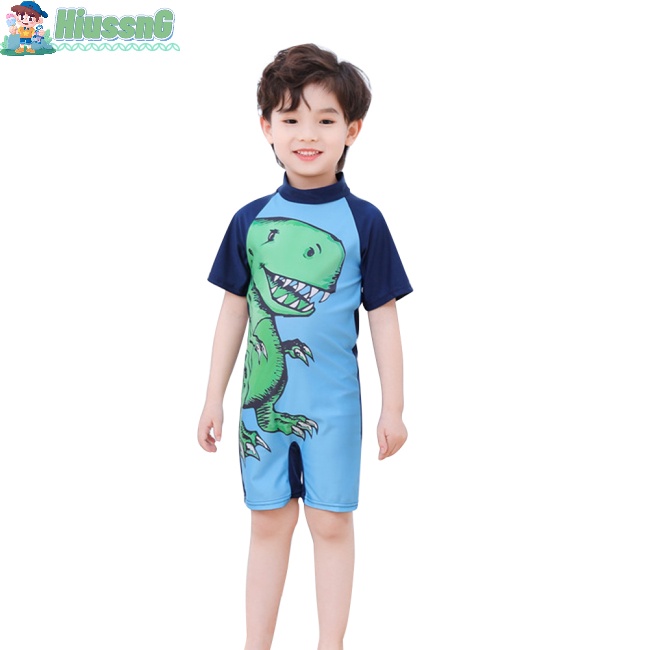 Bộ Đồ Bơi Một Mảnh Tay Ngắn Chống Nắng Họa Tiết Hoạt Hình Cho Bé 3-11 Tuổi