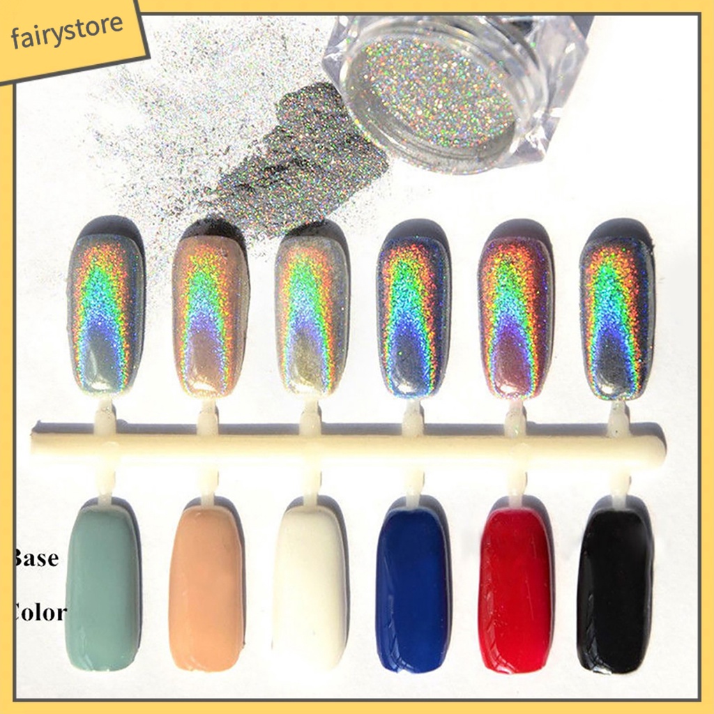 Lọ bột kim tuyến lấp lánh sáng bóng kèm cọ dùng trang trí móng tay nghệ thuật độc đáo