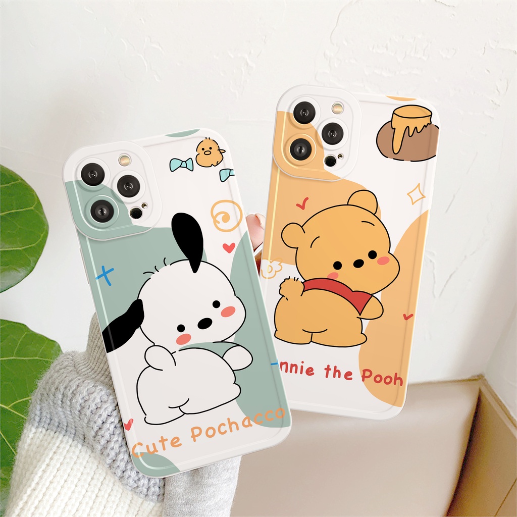 Ốp lưng iphone Winnie cạnh vuông 6/6plus/6s/6splus/7/7plus/8/8plus/x/xs/11/12/13/14/pro/max/promax/plus/shin/case