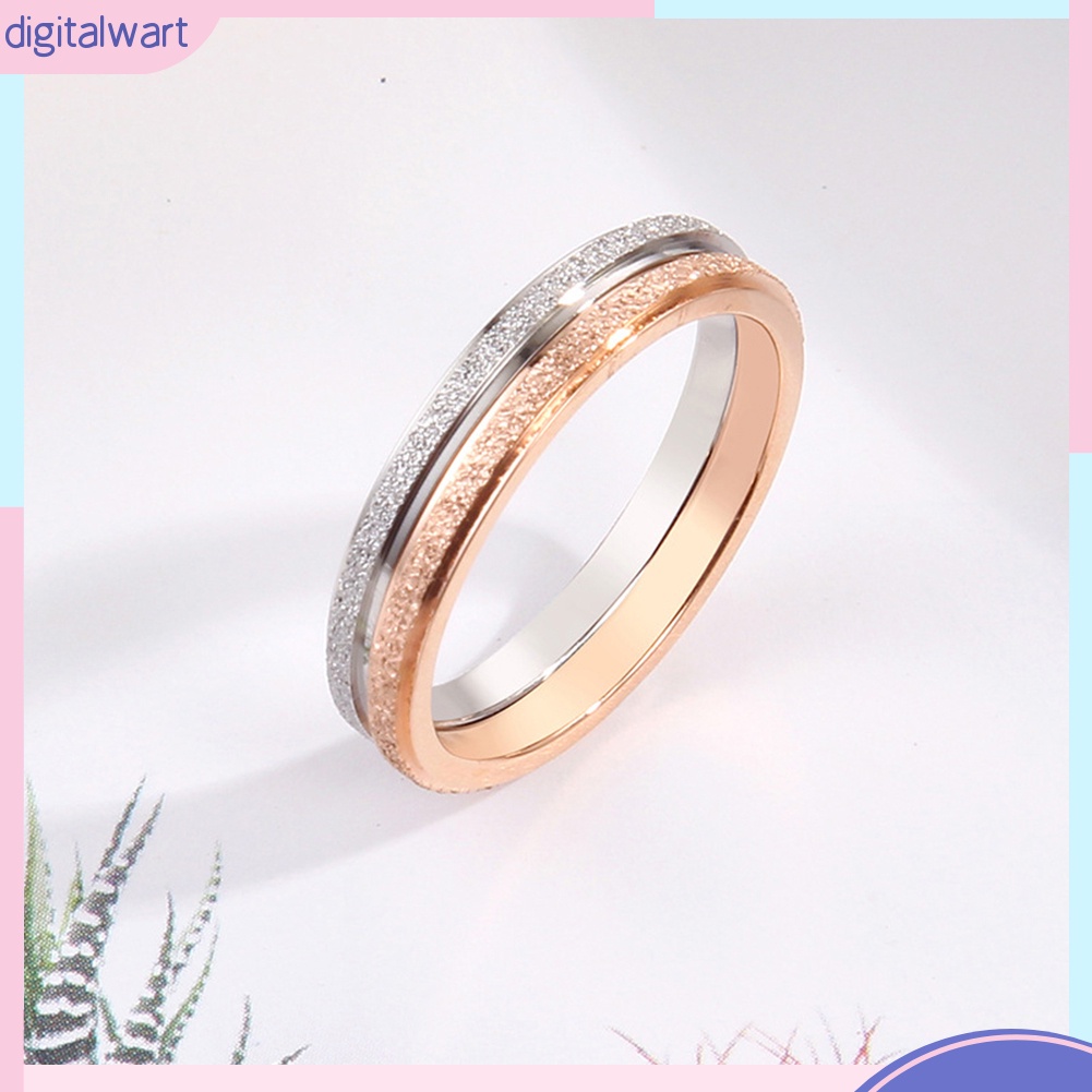 Nhẫn thép titan đính đá thời trang cho nam &amp; nữ