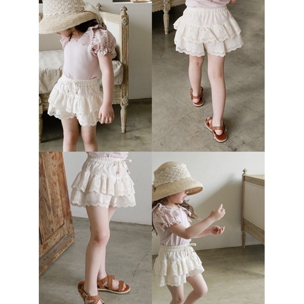 Set quần váy ren Korea bé gái