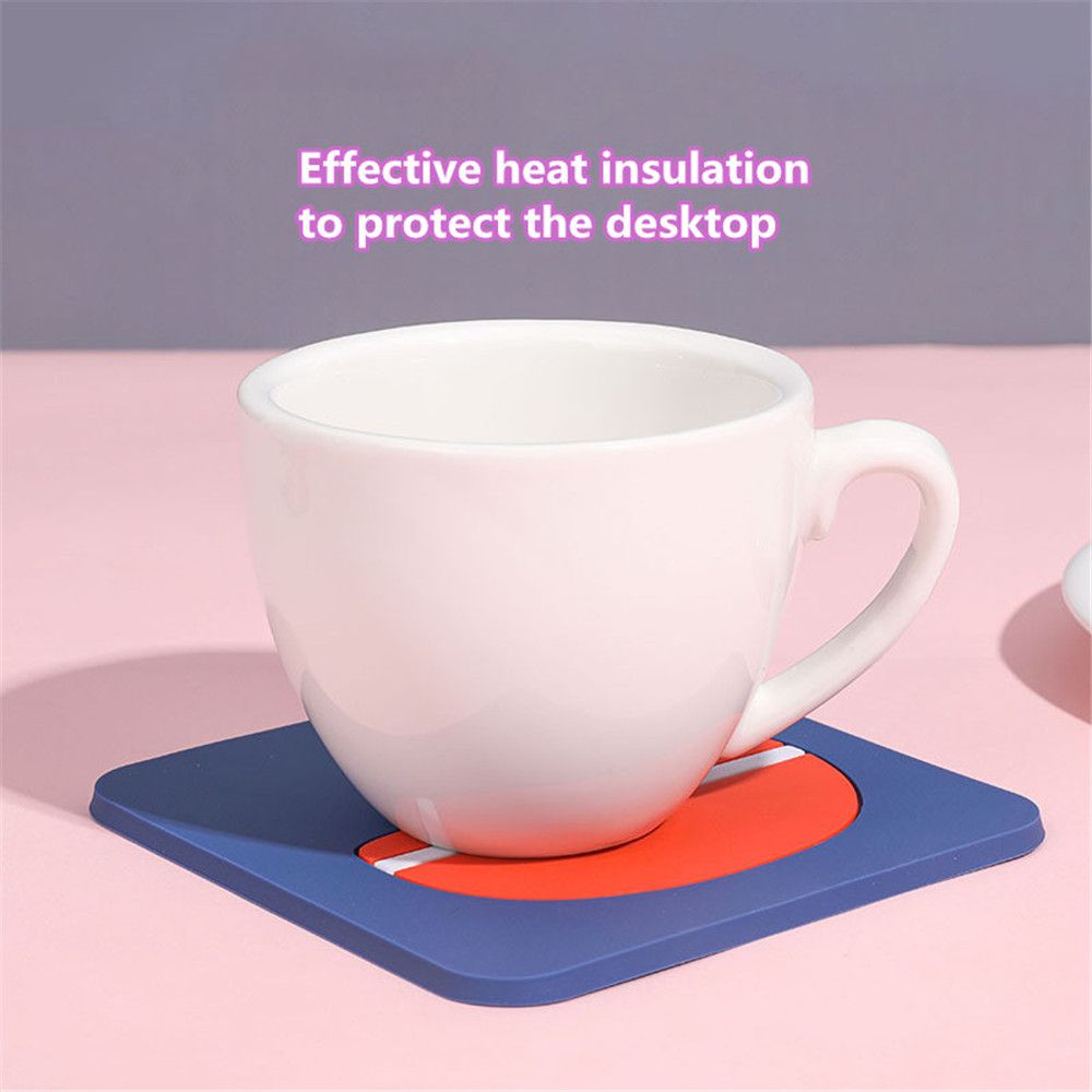 Tấm Lót Cốc Bằng Silicon Họa Tiết Hoạt Hình Dễ Thương Bắt Mắt