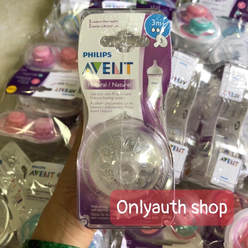 Núm ty bình sữa Avent chính hãng số 3 và 4 và núm chữ Y