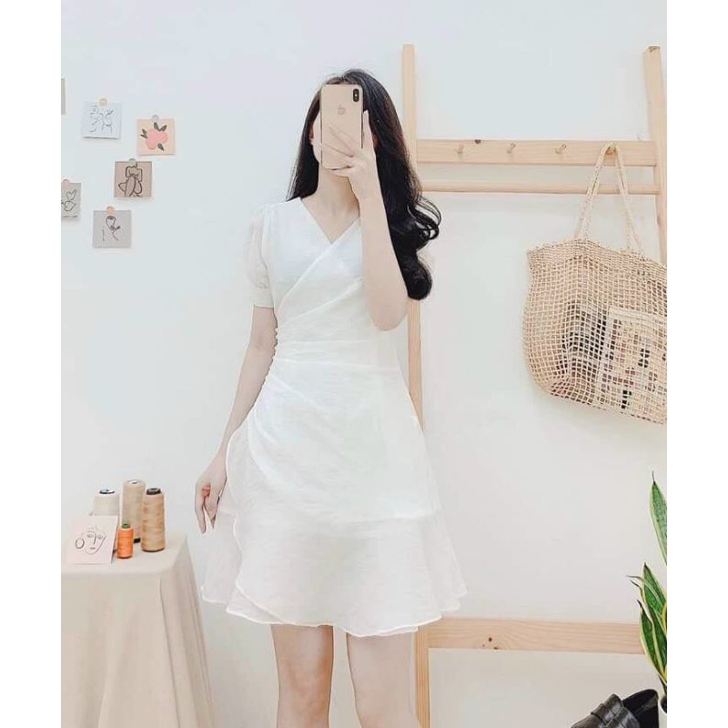 Đầm dự tiệc cổ chéo đính hạt sang trọng [KÈM ẢNH THẬT] | BigBuy360 - bigbuy360.vn