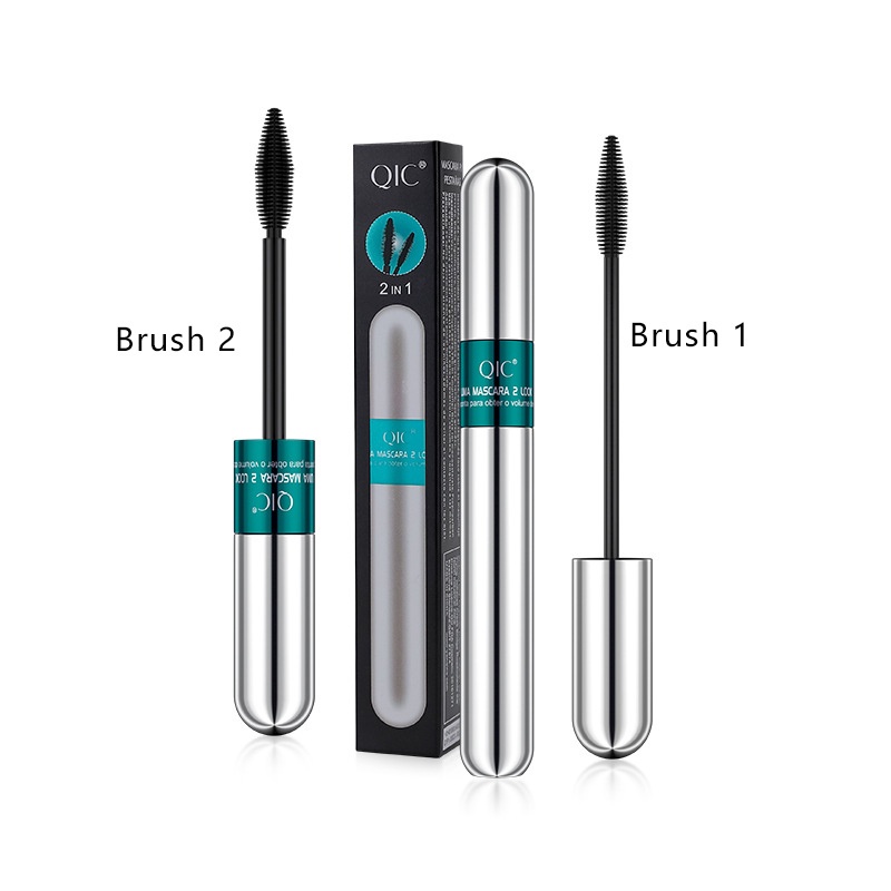 [Hàng mới về] Mascara QIC sợi kép 3D 2 trong 1 làm dày và dài mi trang điểm chuyên nghiệp cho nữ