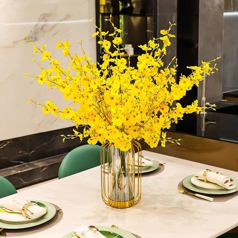 Hoa lụa cao cấp trang trí mô phỏng lan khiêu vũ sang chảnh hàng đẹp phong cách Bắc Âu