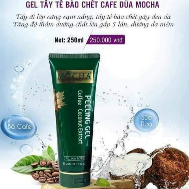 Gel Tẩy Tế Bào Chết MoCha Tinh Chất Cà Phê Dừa Dưỡng Da Nhẹ Nhàng Loại bỏ Da Chết Trên Cơ Thể Hiệu Quả