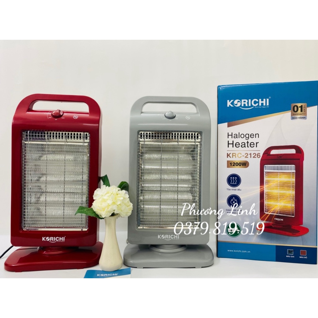 Đèn sưởi KORICHI KRC-2126_1200W - Chính Hãng