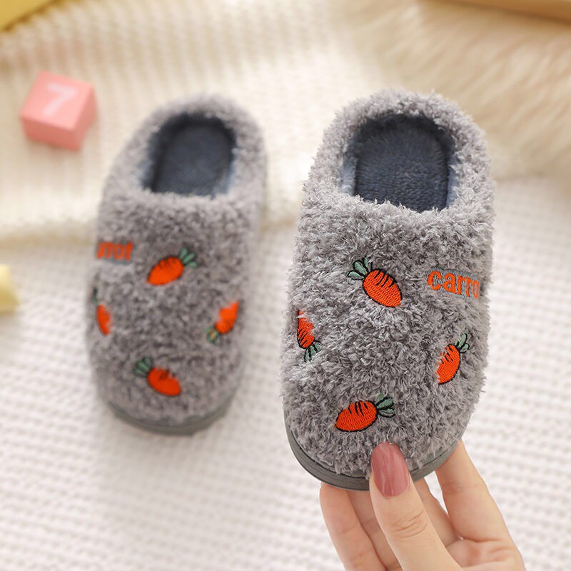 Giày dép bông lót lông mềm mịn cho gia đình, bé trai, bé gái K056