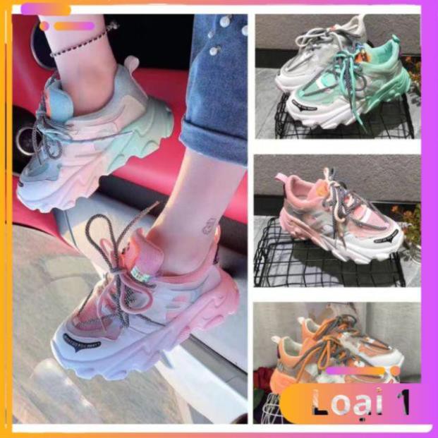 Giày thể thao nữ Ulzzang đế độn cao 5cm gót sắc màu siêu hot 2022