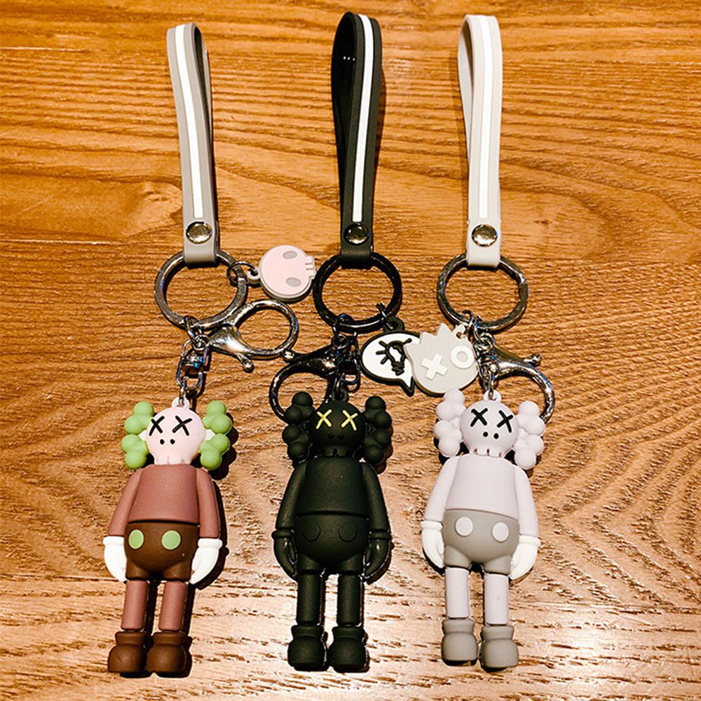 Móc Chìa Khóa Bằng Pvc Hình Gấu Hoạt Hình Nhiều Màu Sáng Tạo Cho Nữ