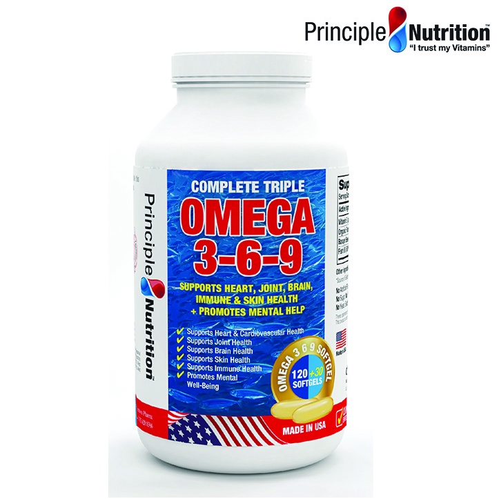 Viên uống bổ sung COMPLETE TRIPLE OMEGA 369 (3-6-9) PRINCIPLE NUTRITION USA