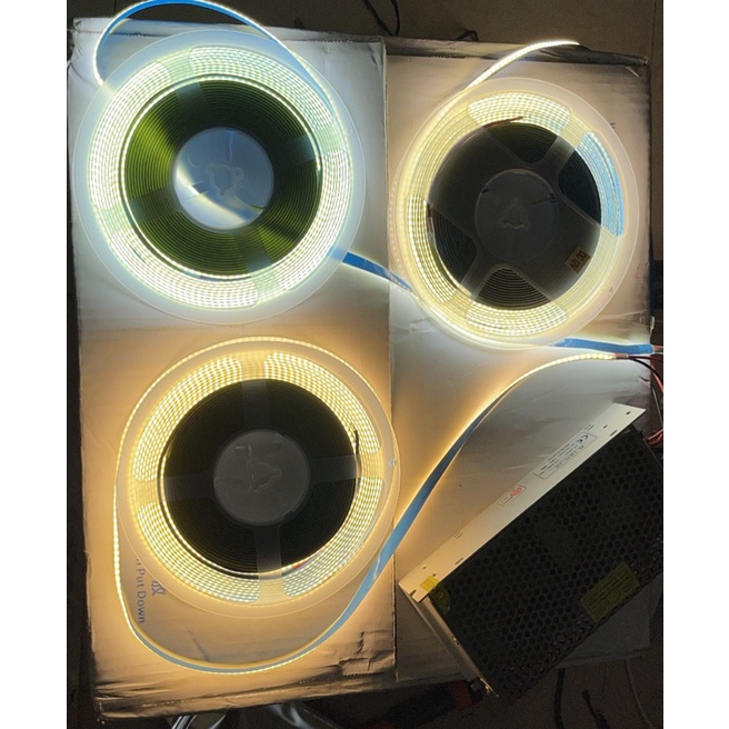 dây led dán COB 12v 24v 10mét 252 led 320 led 480 led nguồn DC12v 24v