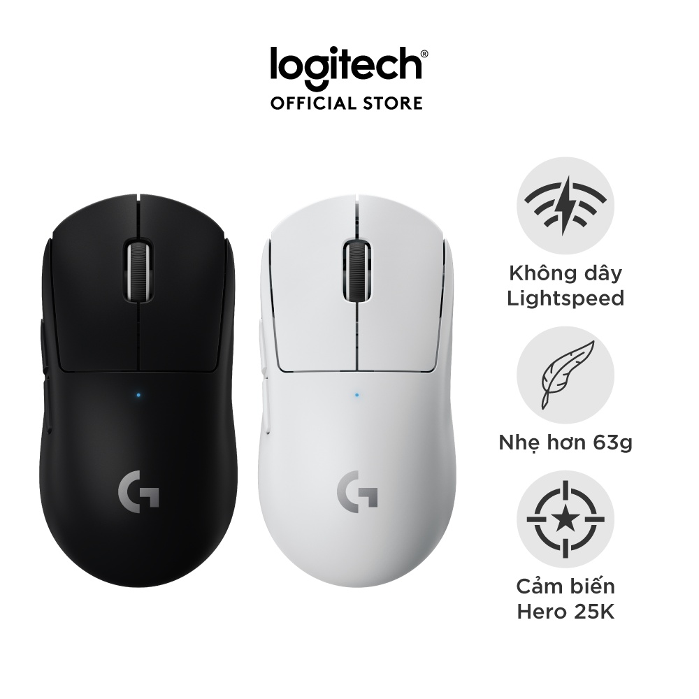 [ELLOGI3 giảm 10%] Chuột game không dây Logitech G Pro X Superlight - Siêu nhẹ, 5 nút lập trình, pin lâu