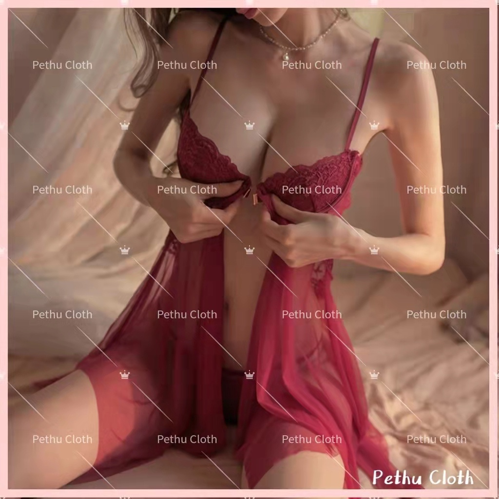（Q1,HCM)  🍀có quần lót🍀Đồ lót sexy nữ🍀xuyên thấu ren mỏng có kèm quần chip lọt khe -40-65kg--010
