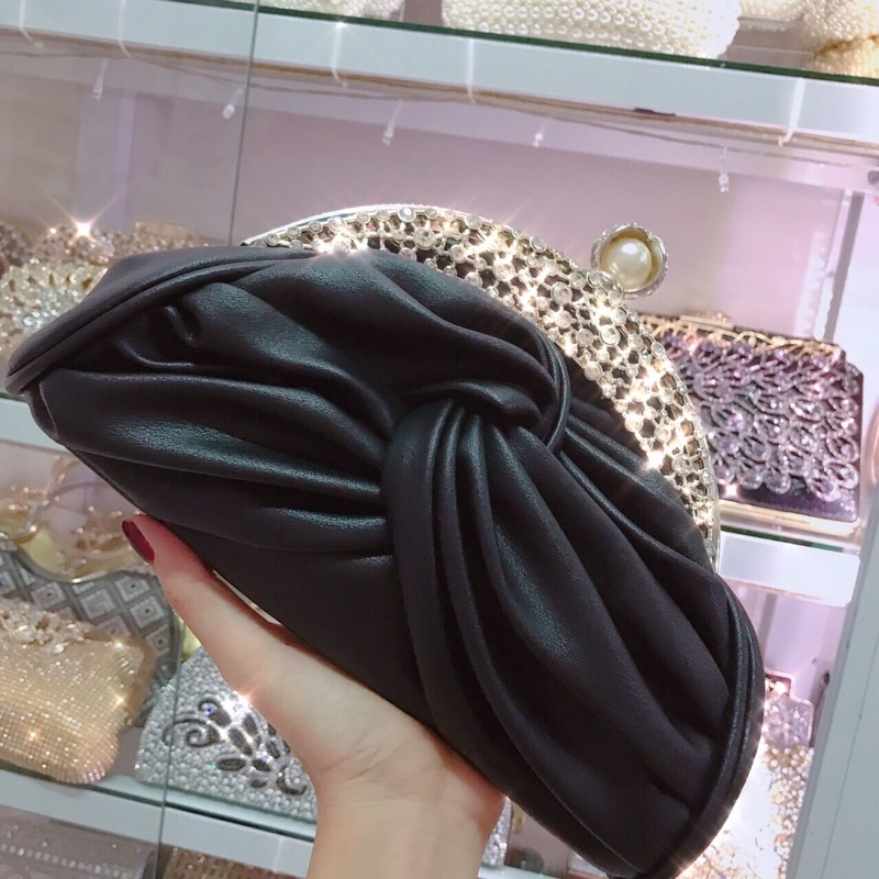 Túi Đầm Da Si Đeo Vai Trang Trí Hoa Tiết Cao Cấp