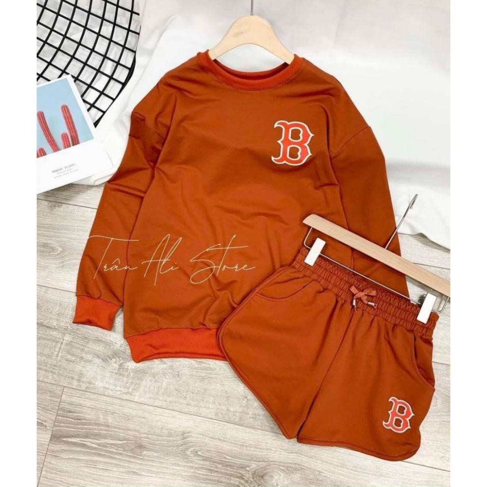 Đồ bộ nữ chất cotton 100% đanh mịn đẹp tay dài quần đùi hình in NY-B DBN228 | BigBuy360 - bigbuy360.vn