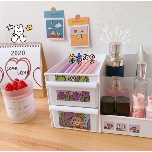 Set Hình Dán Sticker DIY Trang Trí Sổ, Tủ, Vali Cực Dễ Thương Nhiều Kích Cỡ Có Loại Tấm Lớn