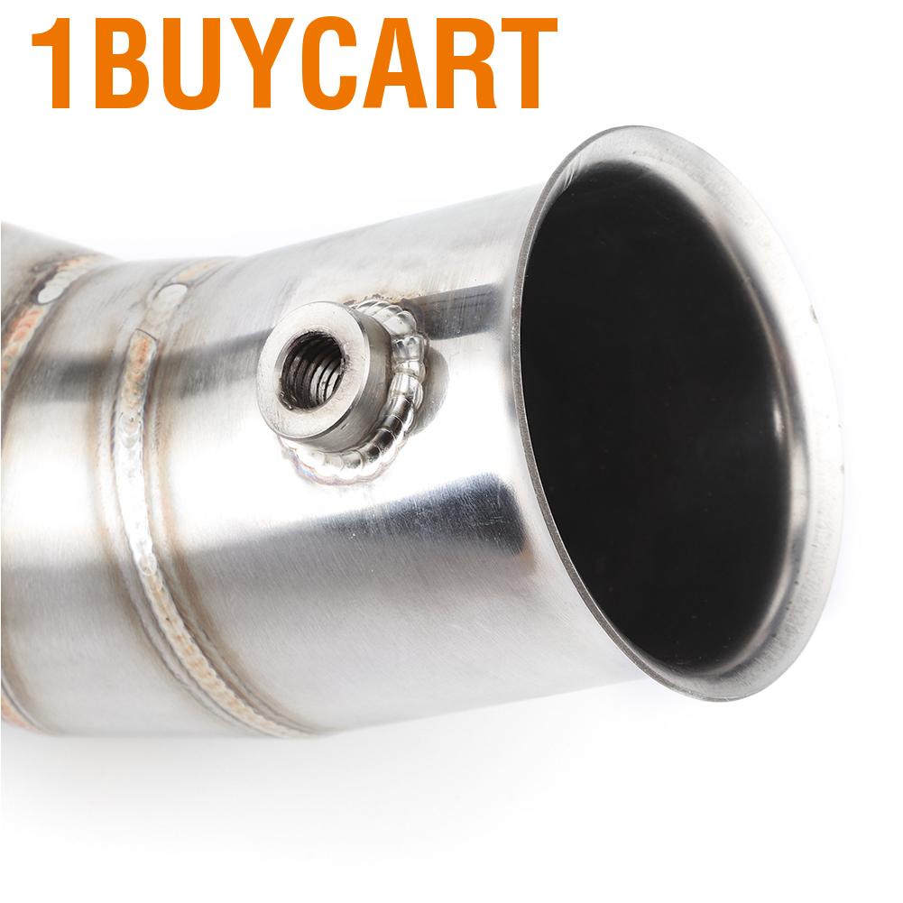 1buycart Motorcycle Exhaust System Catalytic Converter Removed Cat Delete Mid-Pipe Link-Pipe Fit for YZF-R1 2009-2014