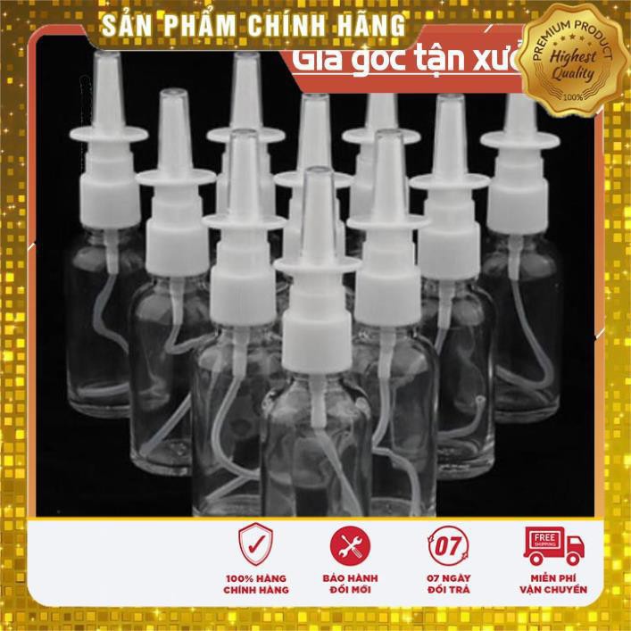 Chai xịt mũi thẳng Thủy tinh 5ml,10ml,20ml,30ml đựng dung dịch xịt mũi, xịt xoang, xịt họng , phụ kiện du lịch