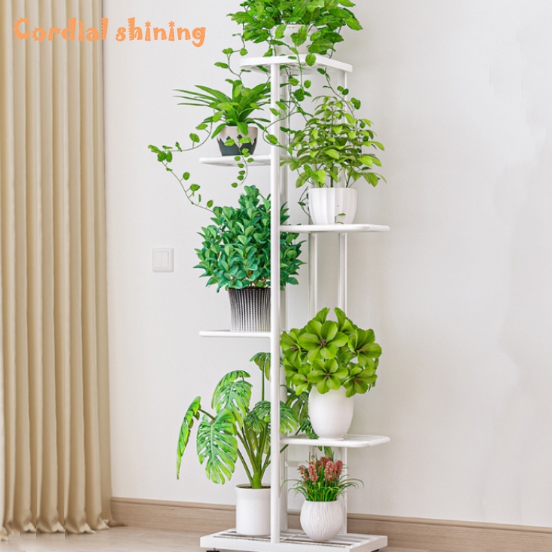 Giá Đỡ Chậu Hoa 4/5 Tầng Bằng Sắt Dùng Trang Trí Ban Công/ Sân Vườn